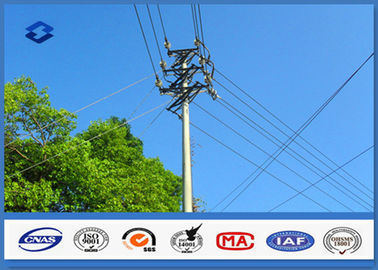 Đường dây truyền tải điện Hdg Cực tiện ích thép 50ft cho phân phối điện châu Phi